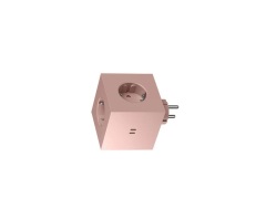 Avolt - Square 2 Socket Extender w/30W Dual USB-C Old Pink Avolt
