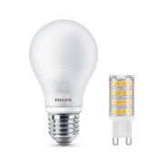 - Lichtbronnen LED Set 1x E27 (1055lm & 1x G9 (410lm)