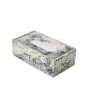 ferm LIVING - Mist Tissue Opbergdoos Emerald Off-White