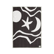 ferm LIVING - Kove Applique Plaid Charcoal/Elm Green