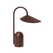 ferm LIVING - Arum draagbare tafellamp, donkerbruin, IP44