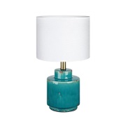 Markslöjd - Cous Taffellamp Antique Brass Blue/White