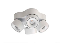 ANTIDARK - Easy Quattro W4100 LED Plafondlamp w/Hole 2700K White