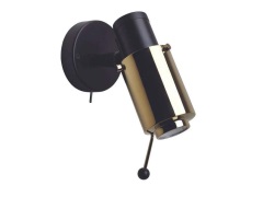 DCW - Biny Spot LED met Schakelaar & Stang Zwart/Goud