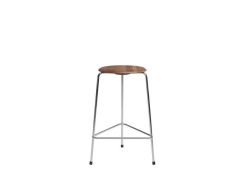 FRITZ HANSEN - High Dot™ Counter Stool 3-legs Walnut Veneer