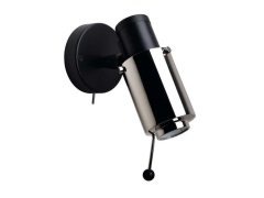 DCW - Biny Spot LED met Schakelaar & Stang Zwart/Nikkel