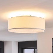 Lindby - Sebatin Plafondlamp Ø40 Cream/White/Nickel