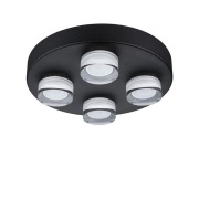 Paulmann - Kame 4 Wandlamp/Plafondlamp IP44 Signal Black