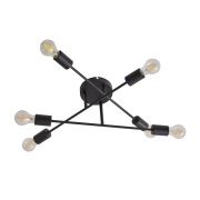 Lindby - Estar 6 Plafondlamp Black