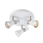 Markslöjd - Folie Round 3 Plafondlamp Wit/Nickel