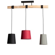 Lindby - Amilia 3 Hanglamp Black/Red/Green