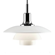 Louis Poulsen - PH 3 1/2-3 hanglamp, Ø 33 cm, chroom/wit