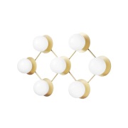Nuura Aps - Liila 7 wandlamp, 7-lamps, warmwit, goud/opaal Nuura