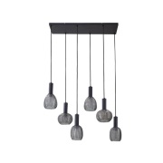 Lindby - Tolli 6 Hanglamp Grijs/Zwart