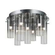 Lucande - Korvitha 7 LED Plafondlamp Smoke/Silver