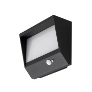 Lucande - Dava Zonnecel Wandlamp W/Sensor H14 Zwart