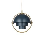 GUBI - Multi-Lite hanglamp S messing/middernachtblauw