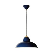 Anglepoise - Originele 1227 Brass Midi Wide hanglamp, blauw