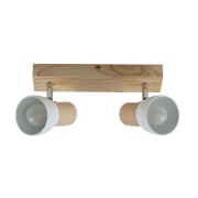 Lindby - Thorin 2 Plafondlamp Wood/White