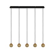 Lucande - Zale 5 Hanglamp Gold/Black