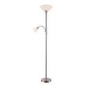 Lindby - Elaina vloerlamp nikkel/wit