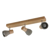 Lindby - Filiz 3 Plafondlamp Concrete/Wood