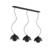 Lindby - Gretja 3 Hanglamp Black/Gold