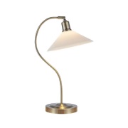 Markslöjd - Vela Taffellamp Antique Brass/Shiny White