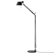 Artemide - Tolomeo Reading Staande Lamp Zwart met Zwart Voet