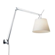 Artemide - Tolomeo Mega wandlamp m/schakelaar Ø420 aluminium/wit
