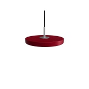 UMAGE - Asteria Hanglamp Micro Ruby Red/Steel Top