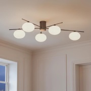 Lindby - Valisa 5 Plafondlamp Zwart