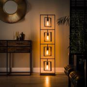 Vico Turn Square - vloerlamp - 35 x 22 x 140 cm - houtskool