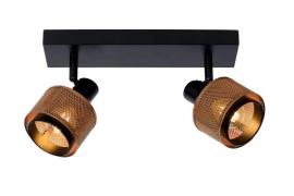 Lucide Rafa - opbouwspot - 30 x 14 x 15 cm - zwart en brons