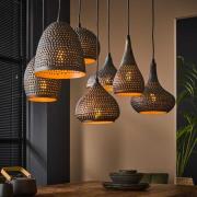 Vico Perforated 7L - hanglamp - 100 x 45 x 150 cm - zwart bruin