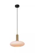 Lucide Singala - hanglamp - Ø 30 x 169 cm - opaal en goud