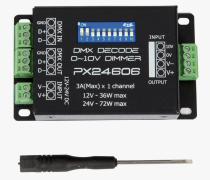 VK Lighting - DMX Decoder - 1-kanaal 3A - 12V of 24V - 36W of 72W
