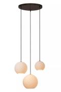 Lucide Bina - hanglamp 3L - Ø 40 x 155 cm - wit