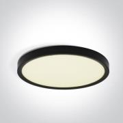 ONE Light Plafo - plafondlamp - Ø 40 x 2,5 cm - 32W LED incl. - zwart
