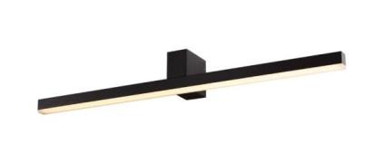 Maxlight Longbeam - spiegellamp - 60 x 7 cm - 4W LED incl. -  zwart