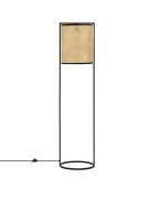 Nova Luce Erto - vloerlamp - Ø 38 x 150 cm - zandzwart en rotan
