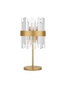 Nova Luce Crown - tafellamp - Ø 25 x 50 cm - satijn goud