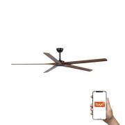 Faro Bigwood 20 XL SMART - plafondventilator - Ø 200 cm - mat zwart en...