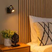 Lucide Upton - wandlamp met schakelaar - 9,6 x 7 x 12,5 cm - gerookt