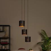 Lucide Almelo - hanglamp 3L - Ø 45 x 165 cm - zwart