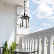 Lutec Kelsey - buiten hanglamp - 14,3 x 17 x 90,6 cm - IP44 - transpar...