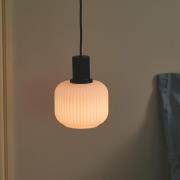Nordlux Milford - hanglamp - Ø 15 x 228,8 cm - zwart met wit