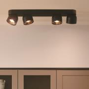 Nordlux Pitcher - opbouwspot - 65,9 x 10 x 11,6 cm - zwart en goud