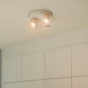 Nordlux Pitcher - opbouwspot - Ø 27 x 11,6 cm - wit en zilver